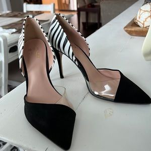 Zebra print pair heels, size 7 1/2